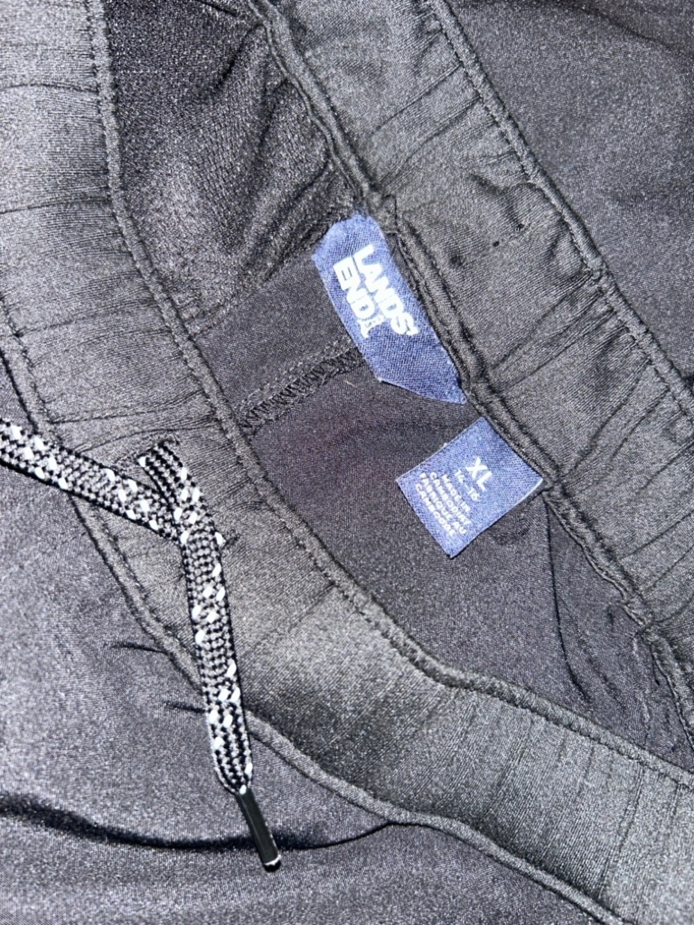Lands' End Black Kids' Jogger Sweatpants - Picture 2 of 6